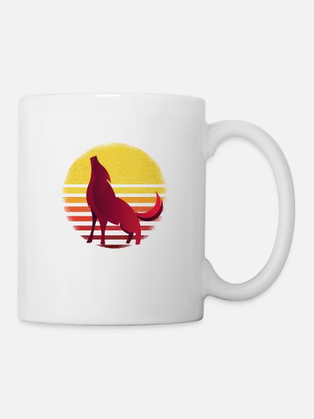 Wolf Wölfe Heulen - Tasse - Weiß