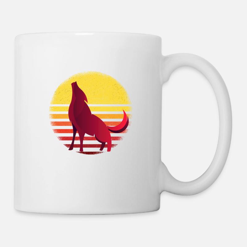 Wolf Wölfe Heulen - Tasse - Weiß