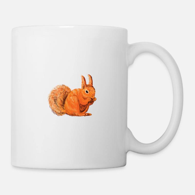 Lustiger Eichhörnchen Spruch - Tasse - Weiß
