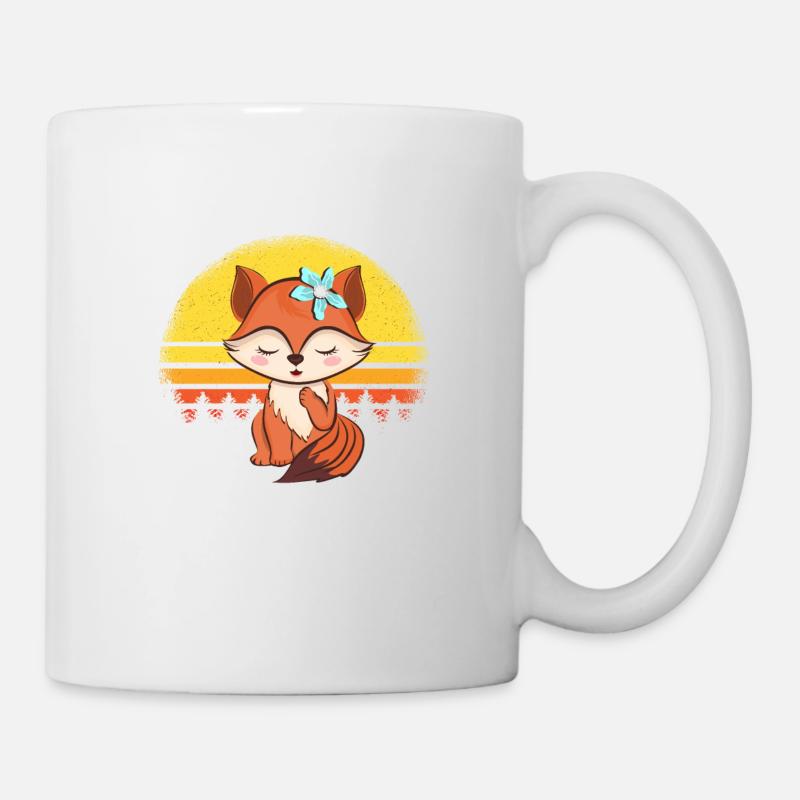 Enfants de renard doux - Mug blanc - blanc