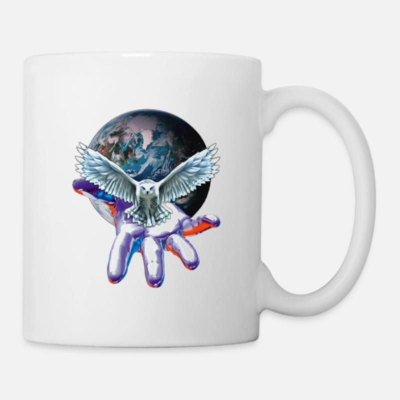 Hibou - Mug blanc - blanc