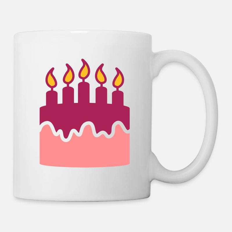 Gâteau d'anniversaire - gâteau - Mug blanc - blanc