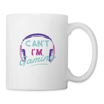 Ich kann nicht, muss zocken - Gamer - Headset - Tasse - Weiß - Rechts