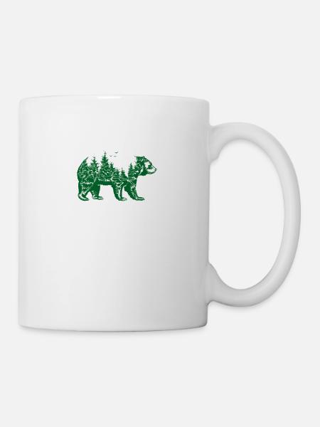 Ours Ours brun Nature - Mug blanc - blanc