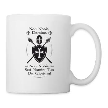 Armure de croisé noir + Domine non Nobis - Mug blanc - blanc - Droite