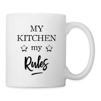 Meine Küche meine Regeln - Tasse - Weiß - Rechts
