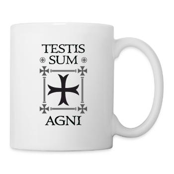 Crusader Cross + Testis Sum Agni - Mug - white - Right
