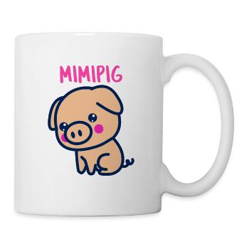 MIMIPIG, cute pig, gift idea and t-shirt - Mug - white - Right