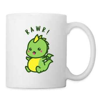 RAWR, cute dinosaur, gift idea and t-shirt - Mug - white - Right