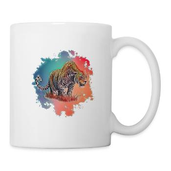Leopard - Tasse - Weiß - Rechts