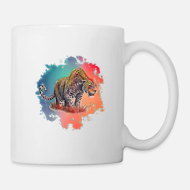 Leopard - Tasse - Weiß