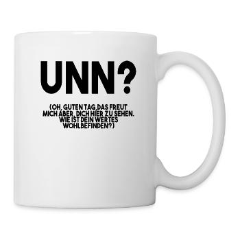 Unn Pfälzer Mundart Pfalz Geschenkidee - Tasse - Weiß - Rechts