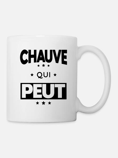 Chauve qui peut - Mug blanc - blanc