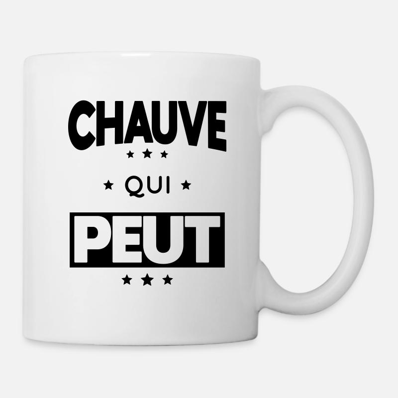 Chauve qui peut - Mug blanc - blanc