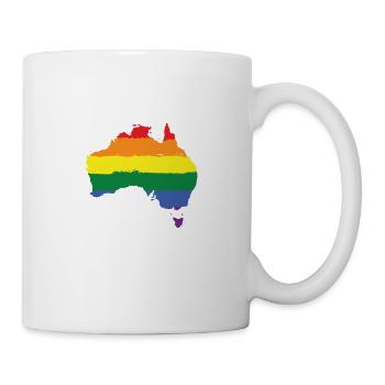 Australien bunt LGBT Farben - Tasse - Weiß - Rechts