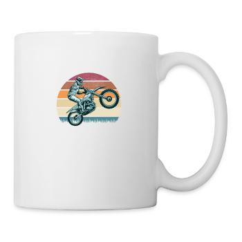 Motocross moto cross complet - Mug blanc - blanc - Droite