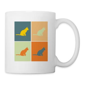 Pop art cat ideal birthday gift - Mug - white - Right