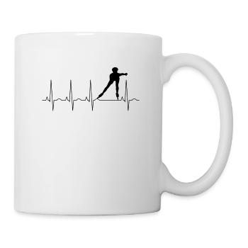 Mein Herz schlägt für Inline-Skating - Tasse - Weiß - Rechts