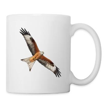 Rotmilan fliegend - Tasse - Weiß - Rechts