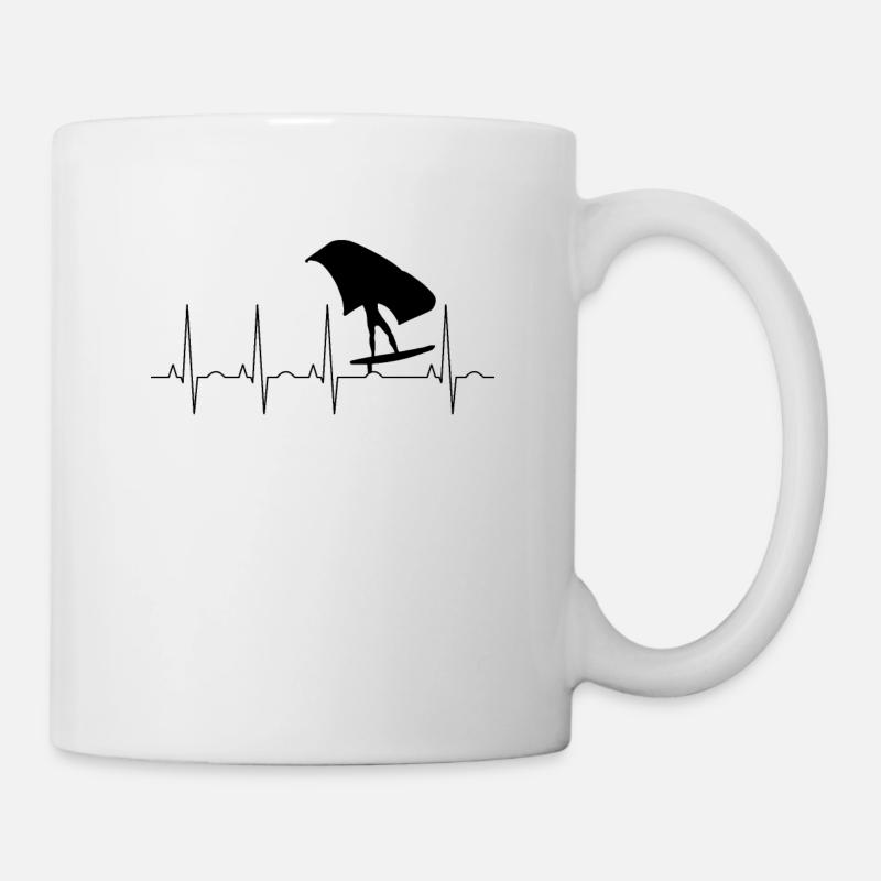 Wingfoiler Heartbeat Frequenz - Tasse - Weiß