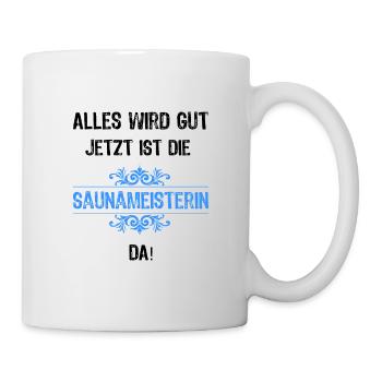 Saunameisterin Saunameister Sauna Beruf Meister - Tasse - Weiß - Rechts