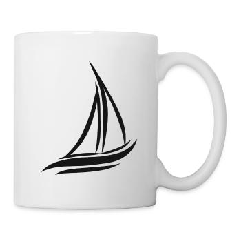 Bateau voile voile voile bateau voile - Mug blanc - blanc - Droite