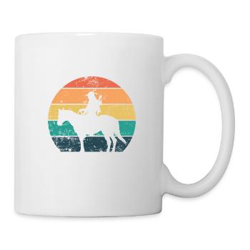 Amérindiens amérindiens à cheval - Mug blanc - blanc - Droite