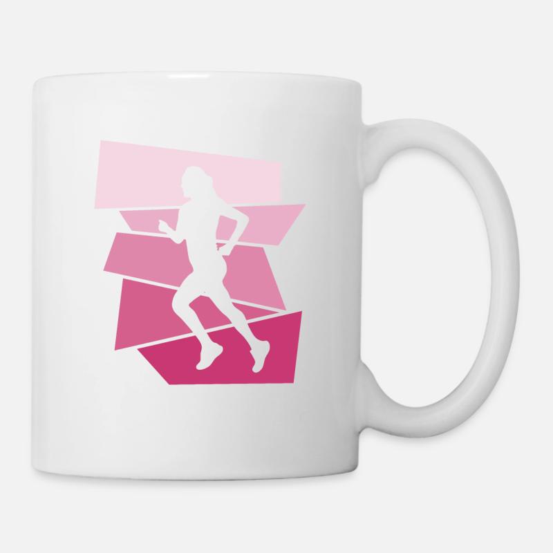 Runner abstract pink - Mug - white