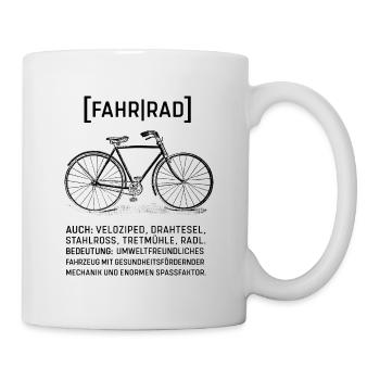 Fahrrad Vintage Retro Fahrradmotiv - Tasse - Weiß - Rechts