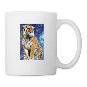 Tiger Polygone - Mug blanc - blanc - Droite