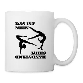 Handstand Bodenturnen Gymnastik Sportlehrer Turner - Tasse - Weiß - Rechts