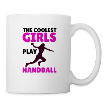 Handballerin Handball Frauenhandball Damen Mädchen - Tasse - Weiß - Rechts