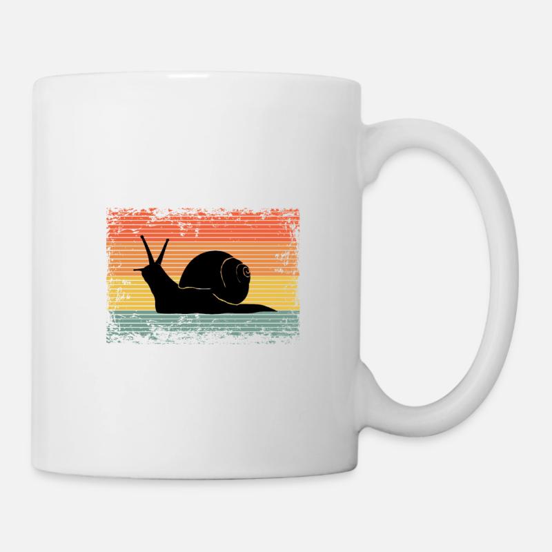 Idée de cadeau d’escargot vintage - Mug blanc - blanc