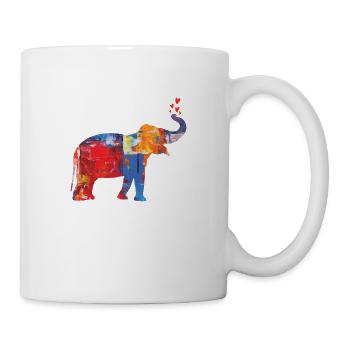 Elephant Art as Canvas Painting - Mug - white - Right