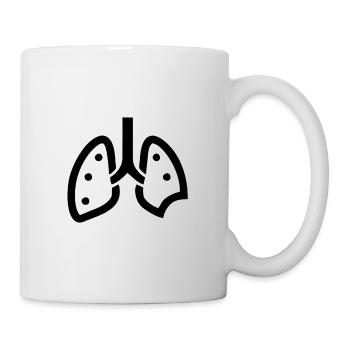 Lunge Lungenflügel - Tasse - Weiß - Rechts