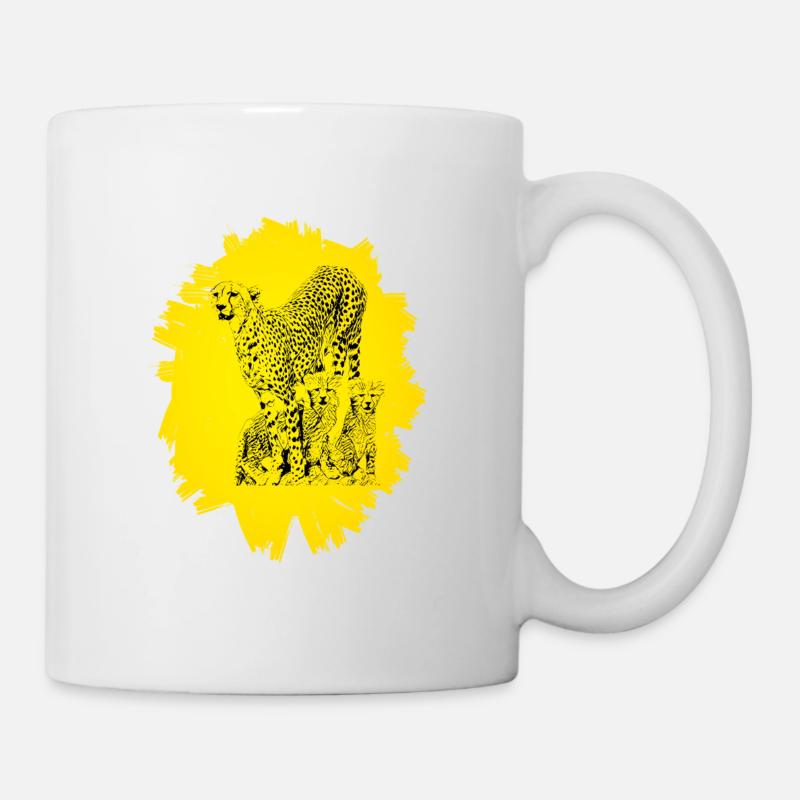 Geparden - Tasse - Weiß