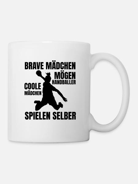 Handball Mädchen Frauenhandball Handballerin Damen - Tasse - Weiß