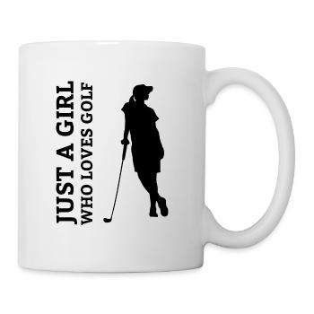 Golf club girl golfer golf golf ball - Mug - white - Right