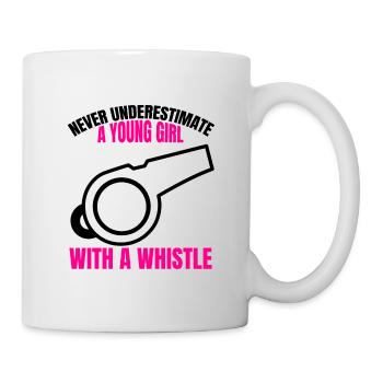 Referee lady referee saying girl gift - Mug - white - Right
