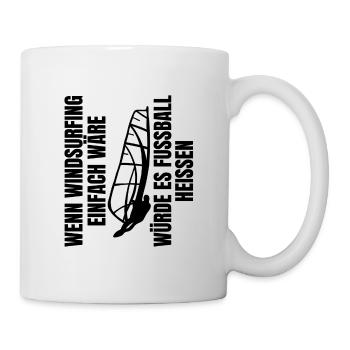 Windsurfing Windsurfer Papa Kitesurfer Fußball - Tasse - Weiß - Rechts