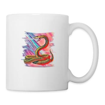 Schlange - Tasse - Weiß - Rechts