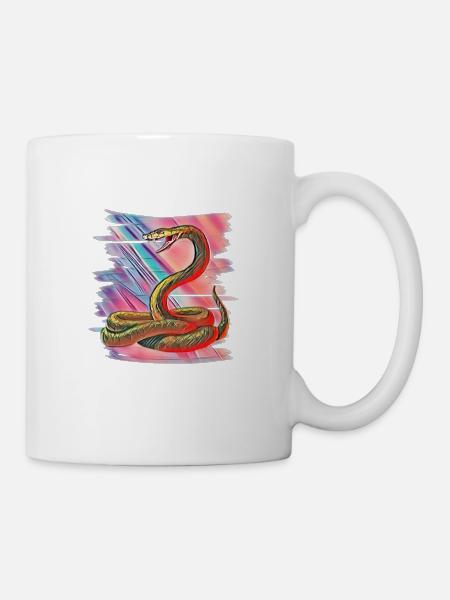 Schlange - Tasse - Weiß