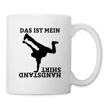 Handstand Sportlehrer Gymnastik Bodenturnen Turner - Tasse - Weiß - Rechts