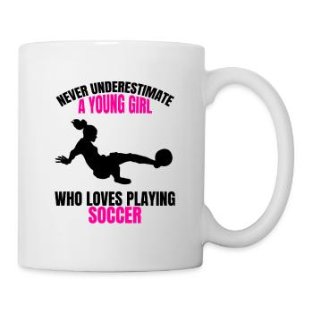 Women's Football Girls Footballer - Mug - white - Right