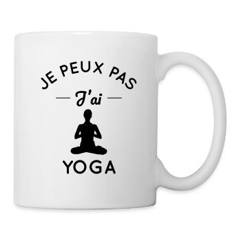 Je peux pas j'ai yoga - Mug blanc - blanc - Droite