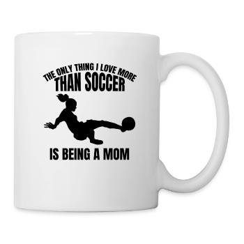 Fußball Geschenk Soccer Mama Fußballspielerin Mom - Tasse - Weiß - Rechts