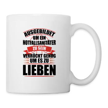 Notfallsanitäter Geschenk Notarzt Krankenwagen - Tasse - Weiß - Rechts