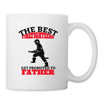 Pompier père pompier papa fête des pères papa - Mug blanc - blanc - Droite