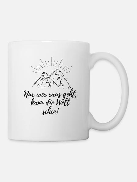 Bergsteigen Natur Sport Berge Geschenk Wald - Tasse - Weiß