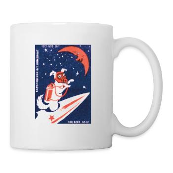 Laika URSS URSS Chien de l’espace cadeau Russie - Mug blanc - blanc - Droite